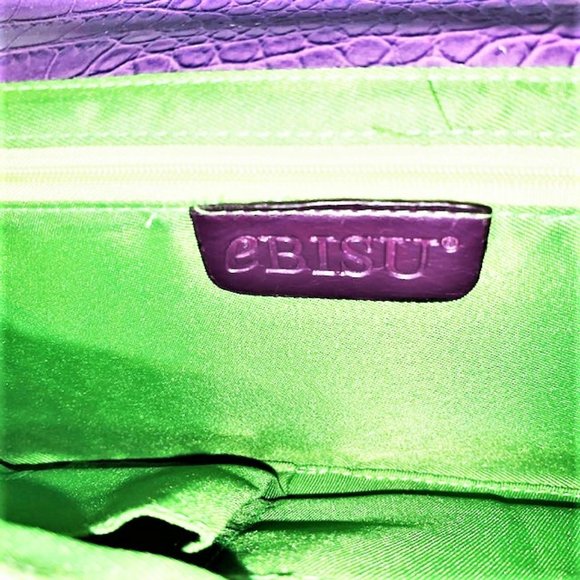 eBISU Reptile Embossed Vegan Leather Clutch - Picture 6 of 6